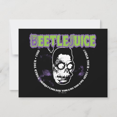 Beetlejuice  Harry the Hunter Shrunken Head Note Card