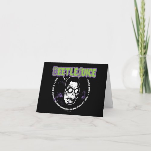 Beetlejuice  Harry the Hunter Shrunken Head Note Card