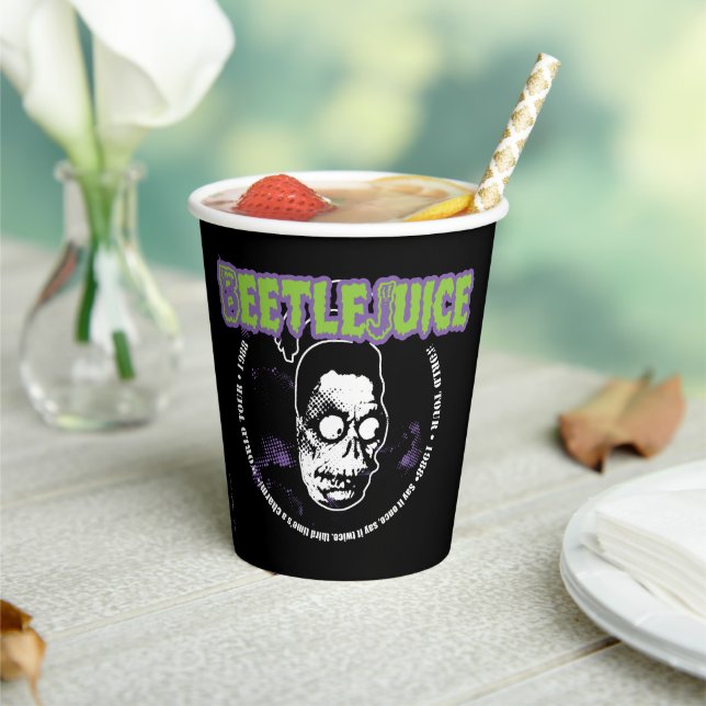 Beetlejuice | Harry the Hunter Shrunken Head Paper Cups (Insitu)