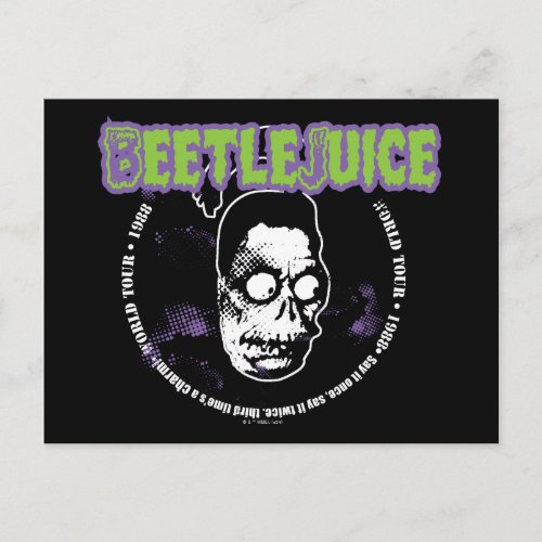 Beetlejuice  Harry the Hunter Shrunken Head Postcard