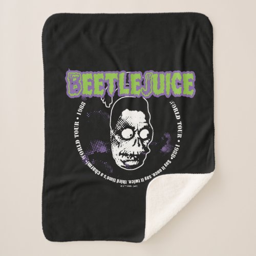 Beetlejuice  Harry the Hunter Shrunken Head Sherpa Blanket