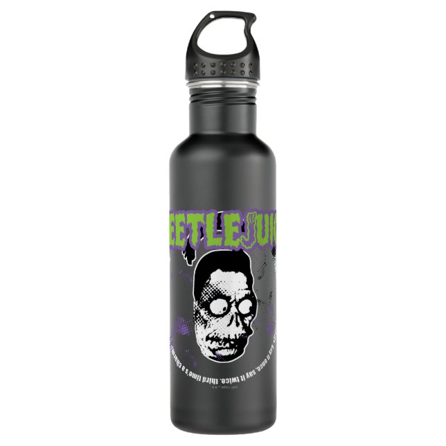 Beetlejuice | Harry the Hunter Shrunken Head Stainless Steel Water Bottle (Front)