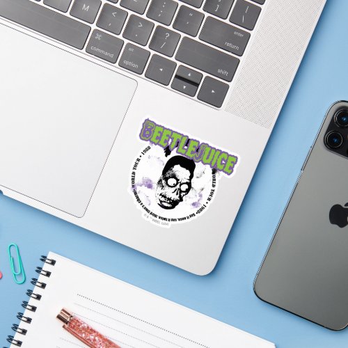 Beetlejuice  Harry the Hunter Shrunken Head Sticker