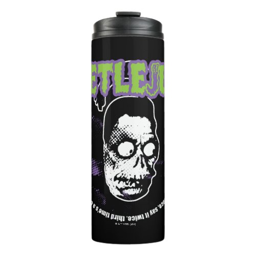 Beetlejuice  Harry the Hunter Shrunken Head Thermal Tumbler