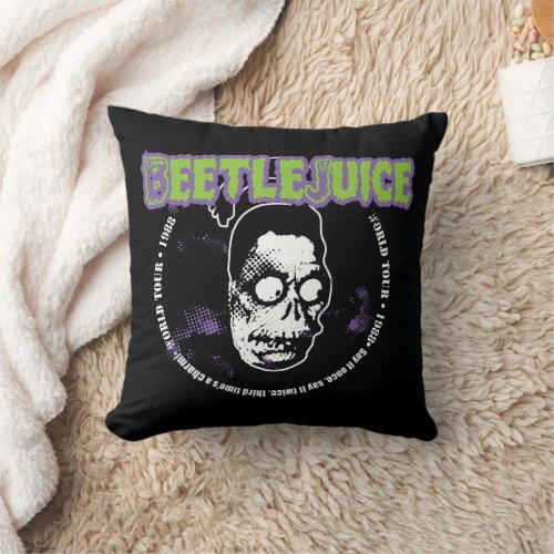 Beetlejuice  Harry the Hunter Shrunken Head Throw Pillow