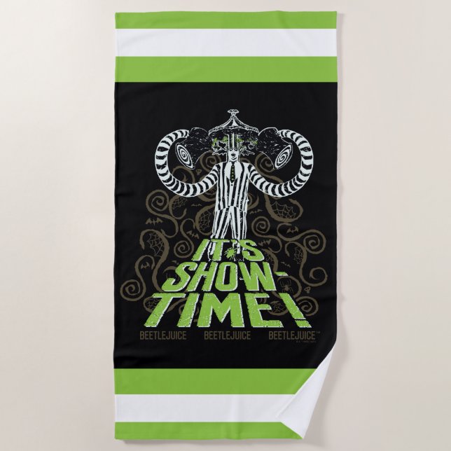 Beetlejuice | It's Show Time! Beach Towel (Front)