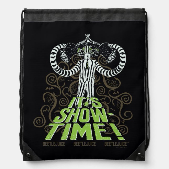 Beetlejuice | It's Show Time! Drawstring Bag (Front)