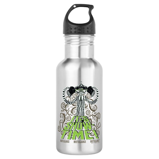 Beetlejuice | It's Show Time! Stainless Steel Water Bottle (Front)