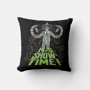 Beetlejuice It's Show Time! Throw Pillow
