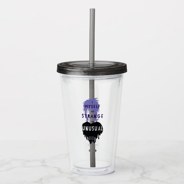 Beetlejuice | Lydia "Strange and Unusual" Graphic Acrylic Tumbler (Front)