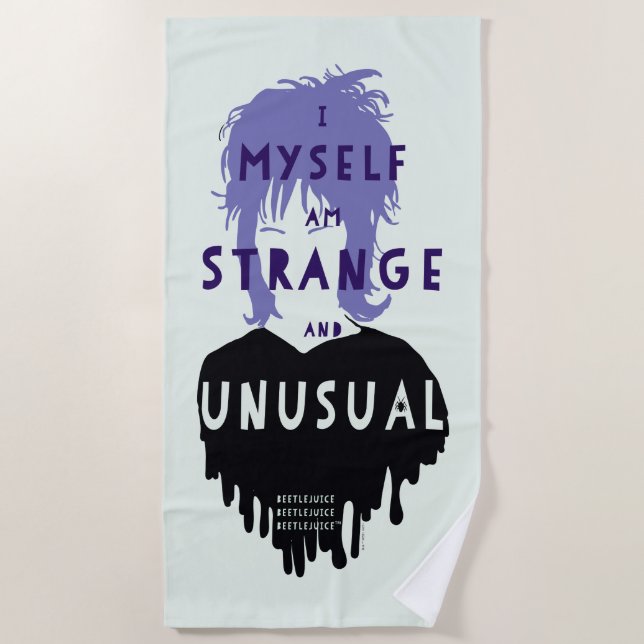 Beetlejuice | Lydia "Strange and Unusual" Graphic Beach Towel (Front)