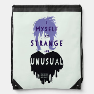 Beetlejuice Lydia "Strange and Unusual" Graphic Drawstring Bag