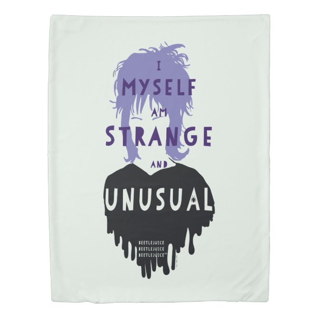 Beetlejuice | Lydia "Strange and Unusual" Graphic Duvet Cover (Front)