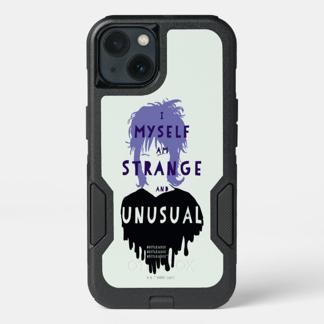 Beetlejuice | Lydia "Strange and Unusual" Graphic Otterbox iPhone Case (Back)