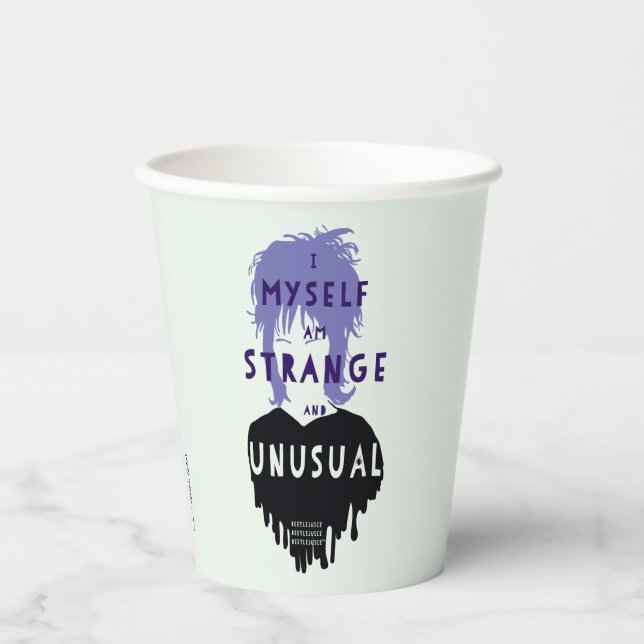 Beetlejuice | Lydia "Strange and Unusual" Graphic Paper Cups (Front)
