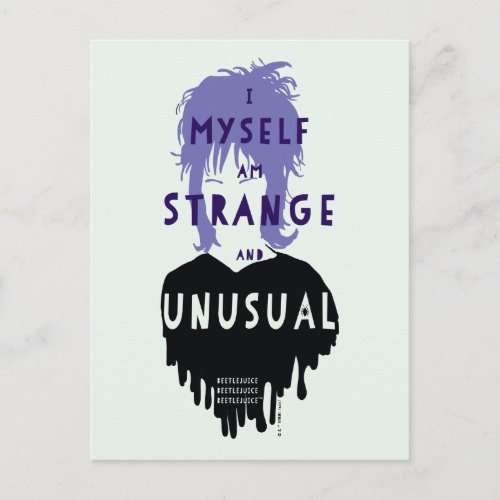 Beetlejuice  Lydia Strange and Unusual Graphic Postcard