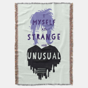 Beetlejuice Lydia "Strange and Unusual" Graphic Throw Blanket