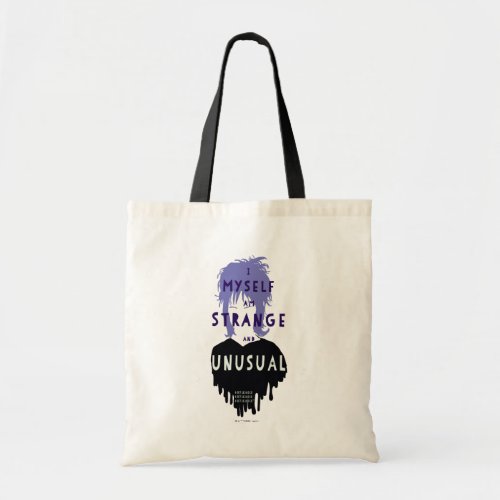 Beetlejuice  Lydia Strange and Unusual Graphic Tote Bag