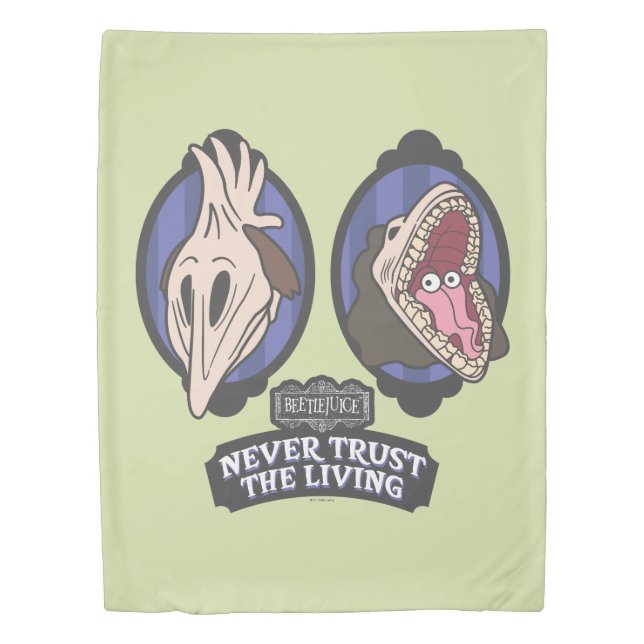 Beetlejuice | Maitlands "Never Trust The Living" Duvet Cover (Front)