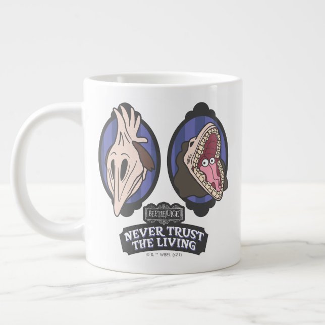 Beetlejuice | Maitlands "Never Trust The Living" Giant Coffee Mug (Left)