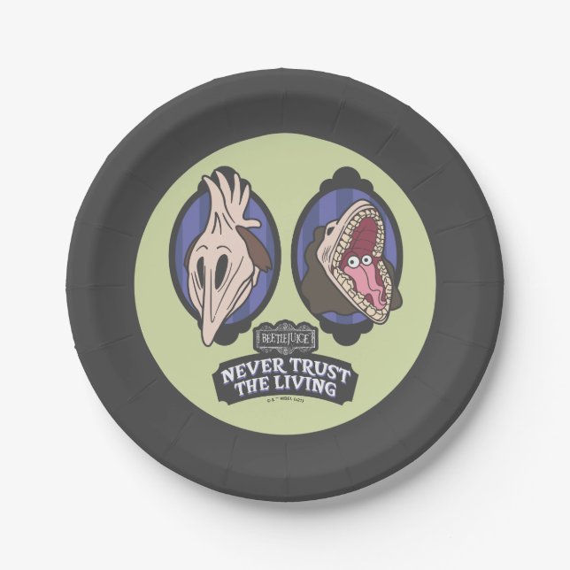 Beetlejuice | Maitlands "Never Trust The Living" Paper Plates (Front)