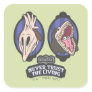 Beetlejuice | Maitlands "Never Trust The Living" Square Sticker