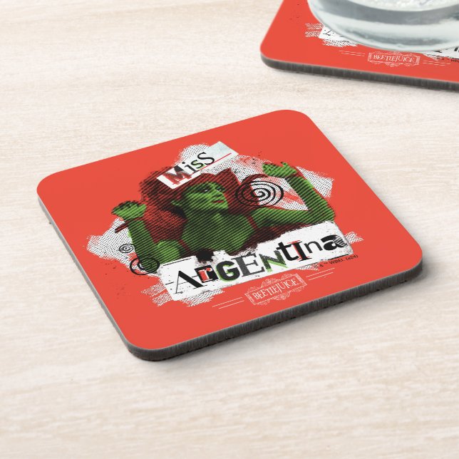 Beetlejuice | Miss Argentina Beverage Coaster (Left Side)