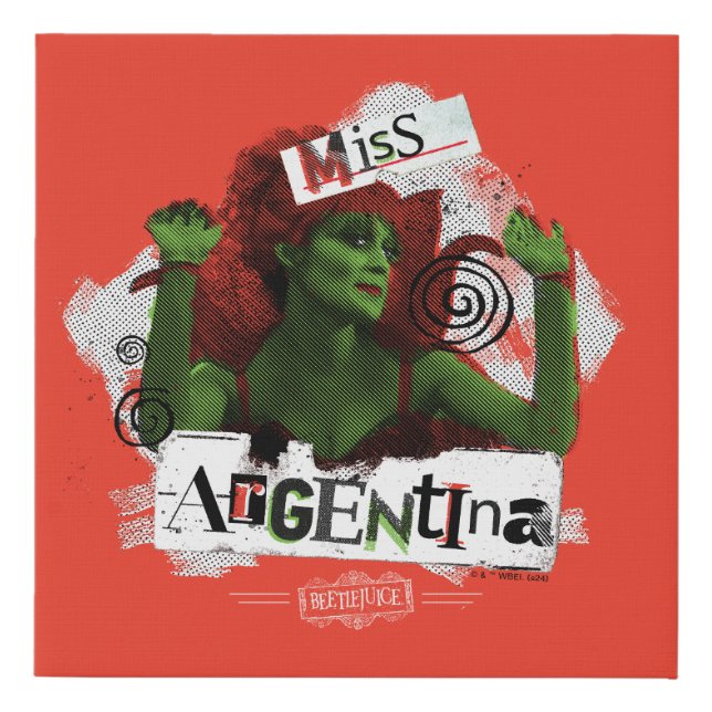 Beetlejuice | Miss Argentina Faux Canvas Print (Front)