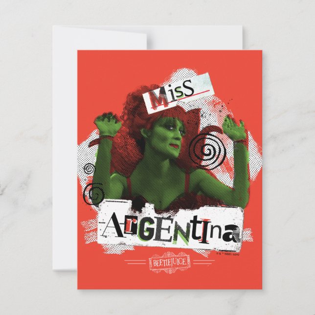 Beetlejuice | Miss Argentina Note Card (Front)