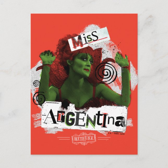 Beetlejuice | Miss Argentina Postcard (Front)