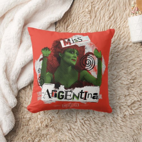 Beetlejuice  Miss Argentina Throw Pillow