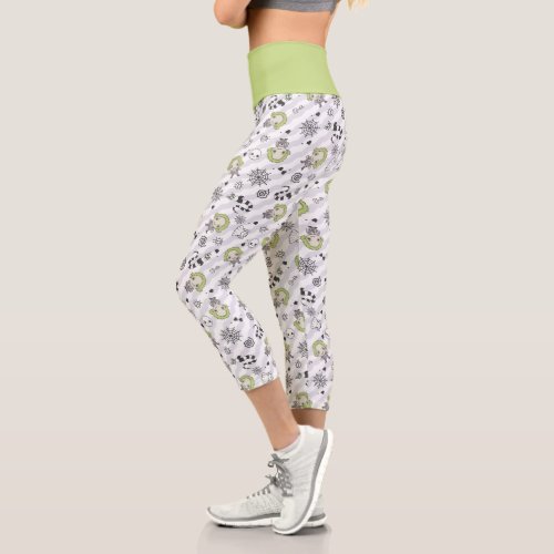 Beetlejuice Pattern Capri Leggings