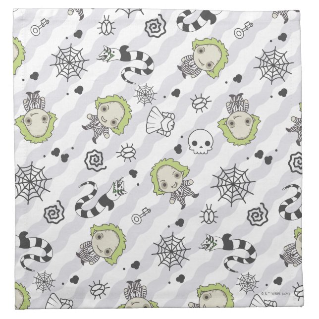 Beetlejuice Pattern Cloth Napkin (Front)