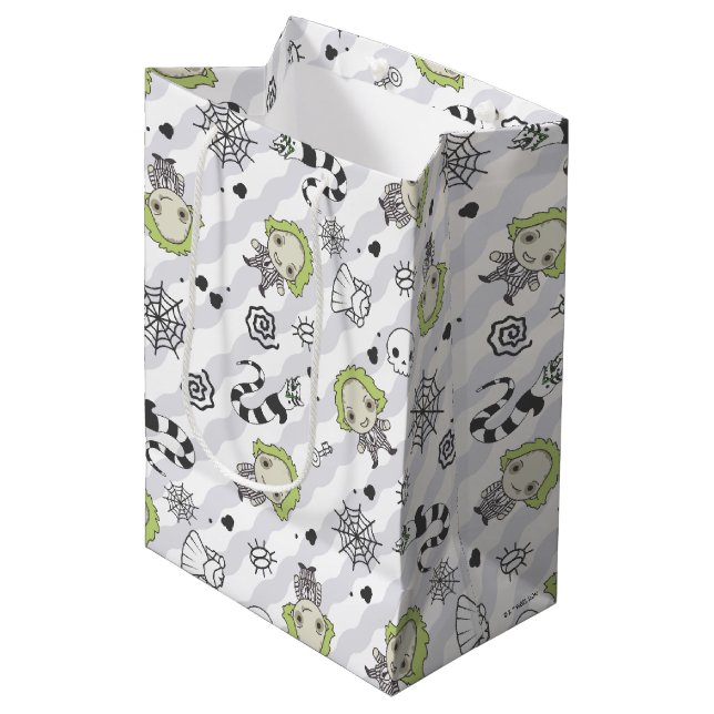 Beetlejuice Pattern Medium Gift Bag (Front Angled)