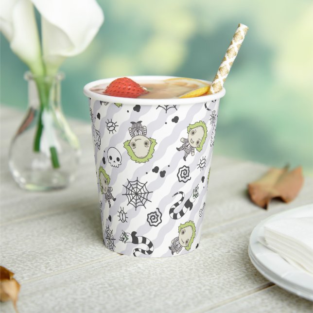 Beetlejuice Pattern Paper Cups (Insitu)