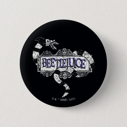 Beetlejuice | Sandworm Coiled on Beetlejuice Logo