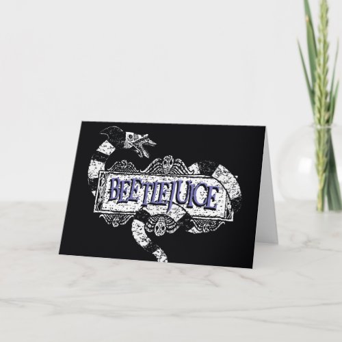 Beetlejuice  Sandworm Coiled on Beetlejuice Logo Card