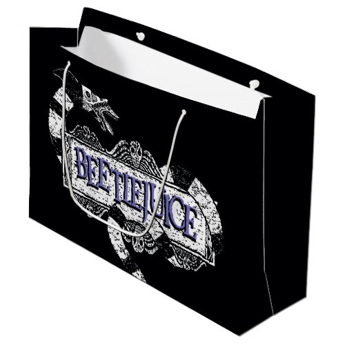 Beetlejuice  Sandworm Coiled on Beetlejuice Logo Large Gift Bag