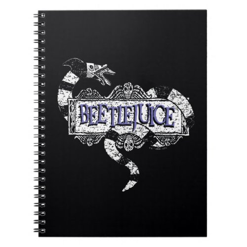 Beetlejuice  Sandworm Coiled on Beetlejuice Logo Notebook