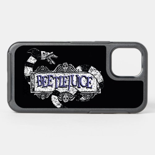 Beetlejuice  Sandworm Coiled on Beetlejuice Logo OtterBox Symmetry iPhone 12 Case