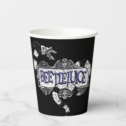 Beetlejuice  Sandworm Coiled on Beetlejuice Logo Paper Cups