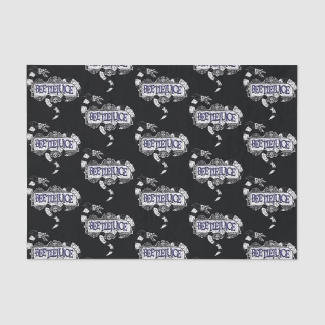 Beetlejuice | Sandworm Coiled on Beetlejuice Logo Tissue Paper (Front)