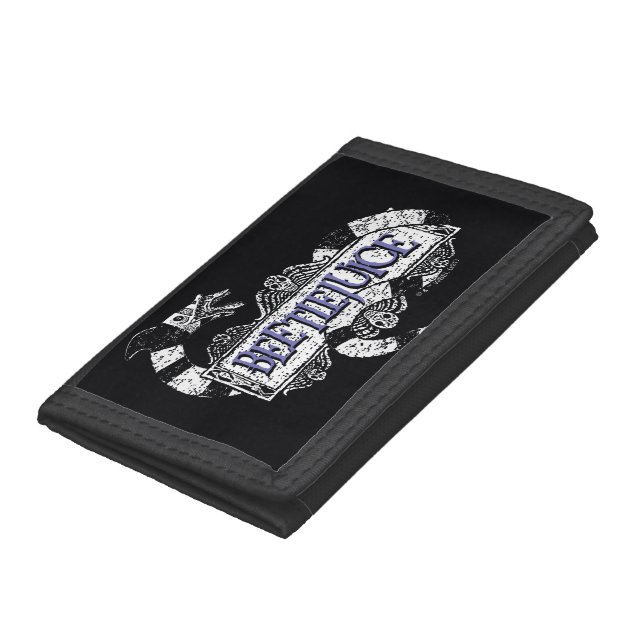 Beetlejuice | Sandworm Coiled on Beetlejuice Logo Trifold Wallet (Bottom)