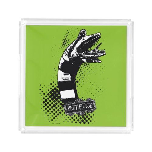 Beetlejuice  Sandworm Illustration Acrylic Tray