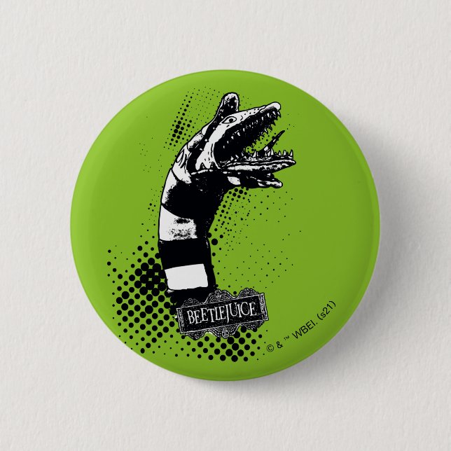 Beetlejuice | Sandworm Illustration Button (Front)