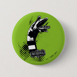 Beetlejuice Sandworm Illustration Button