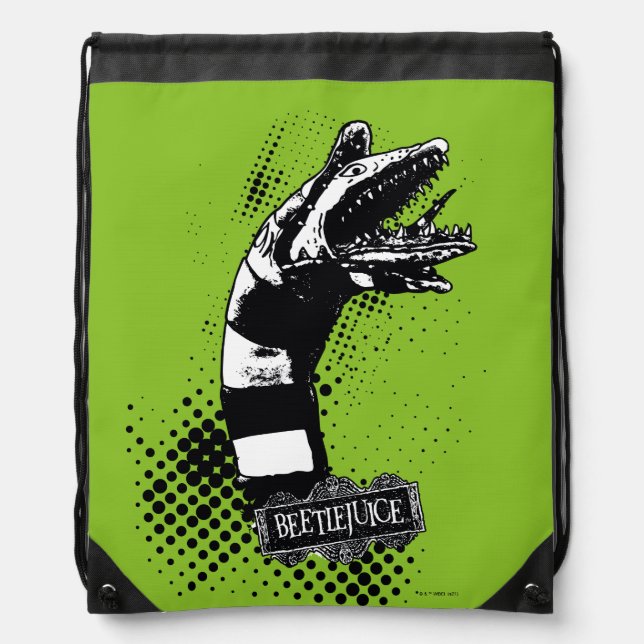 Beetlejuice | Sandworm Illustration Drawstring Bag (Front)