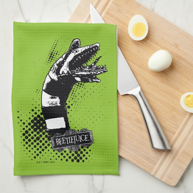 Beetlejuice | Sandworm Illustration Kitchen Towel (Quarter Fold)