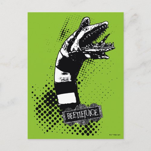 Beetlejuice  Sandworm Illustration Postcard