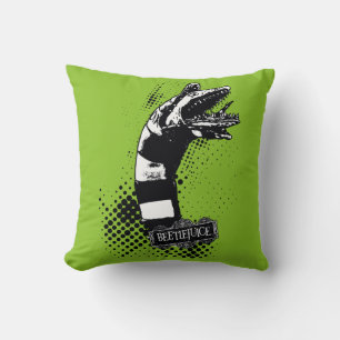 Beetlejuice   Sandworm Illustration Throw Pillow